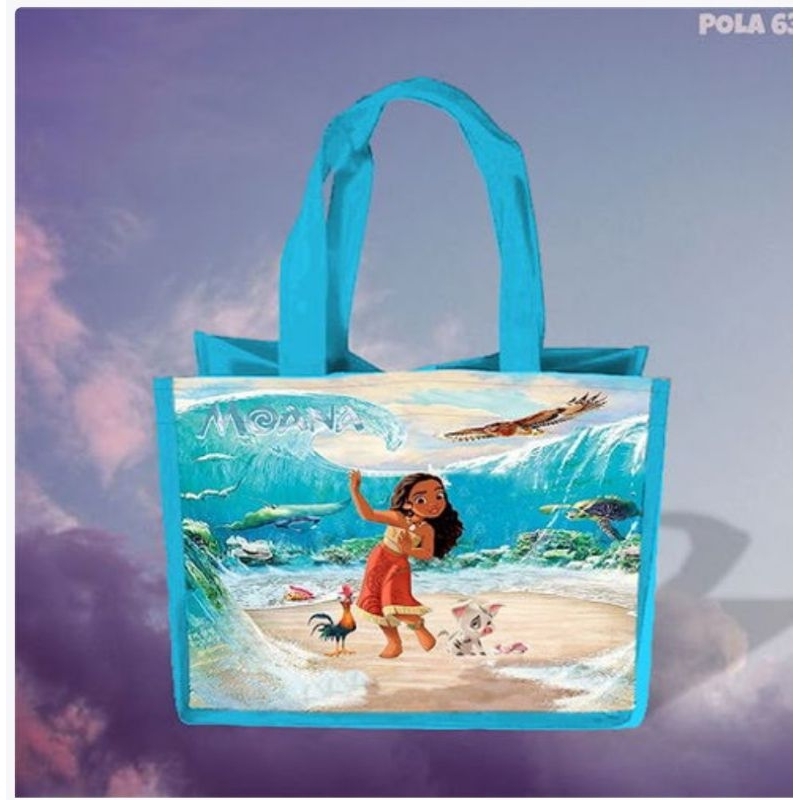 

Tas goodie bag ulang tahun moana/ tas souvenir ulang tahun moana tebal kuat, menarik dan cantik