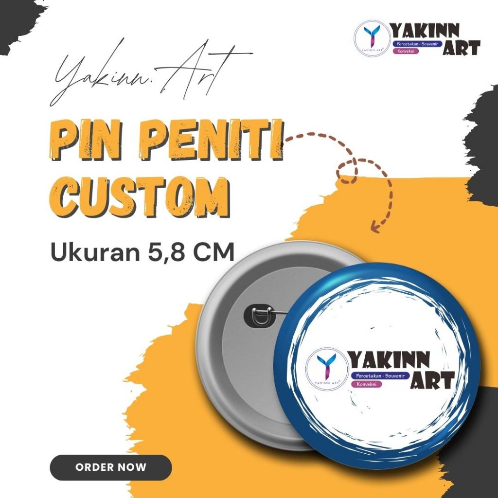 PIN PENITI CUSTOM 5,8 CM MURAH