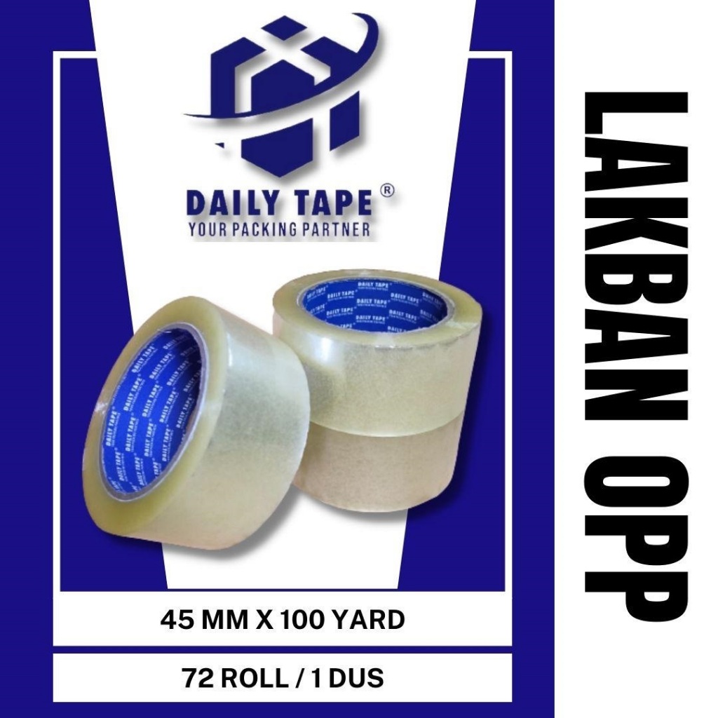 

DAILY TAPE LAKBAN BENING 2 inch (45 mm X 100 yard) TEBAL MURAH PREMIUM