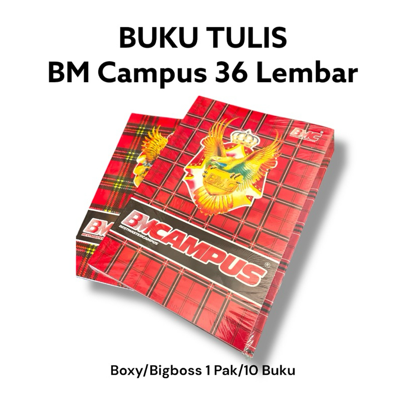 

Buku Tulis BM Campus 36 Lembar ( 1 Pack / 10 Buku)