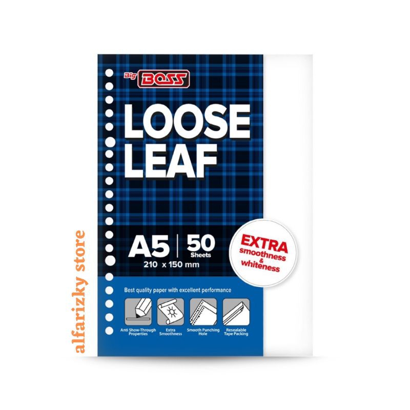 

Loose Leaf Big Boss A5 50 Lembar - Kertas Binder