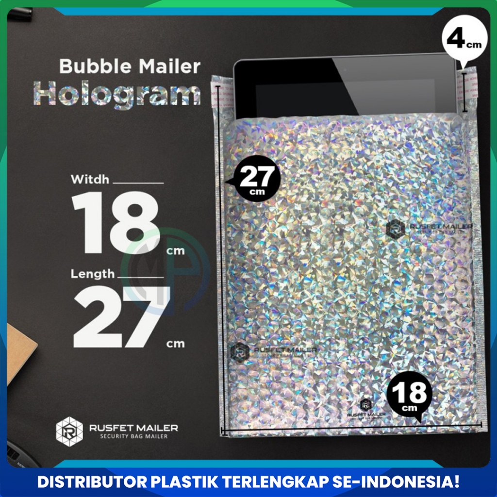 

Amplop Bubble Mailer Bubble Packing Murah Varian Hologram - 18x23cm