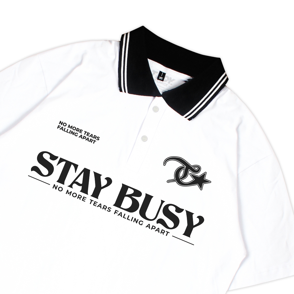 Troy Company Cotton Rugby Polo Shirt White No More - Kaos Polo Putih PR 2958