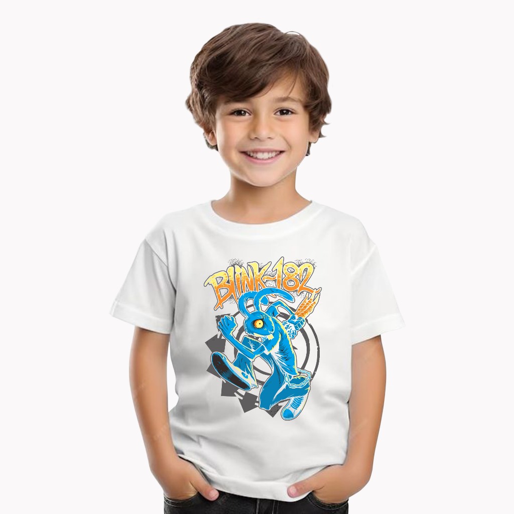 Yinyanks Kaos Anak YY Blink-182 Rabbit brings carrotst T-shirt musik Kids Distro Combed 24s