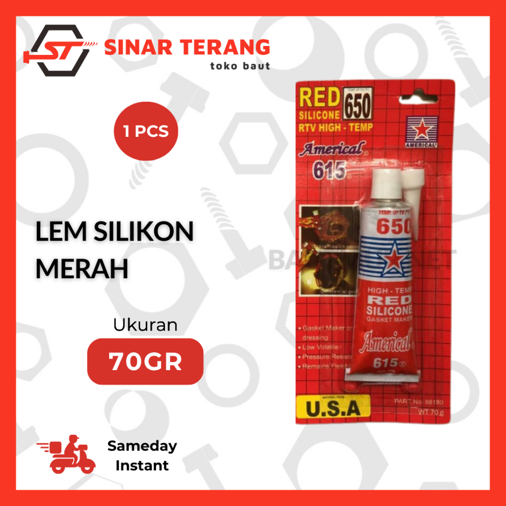 

Lem Silikon Merah Besar 70 gr - Lem Silicone Merah - Silicone Red 70gr