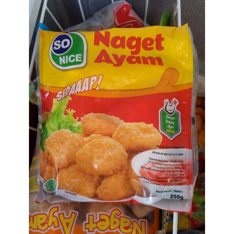 

SO Nice Naget Ayam 250gr