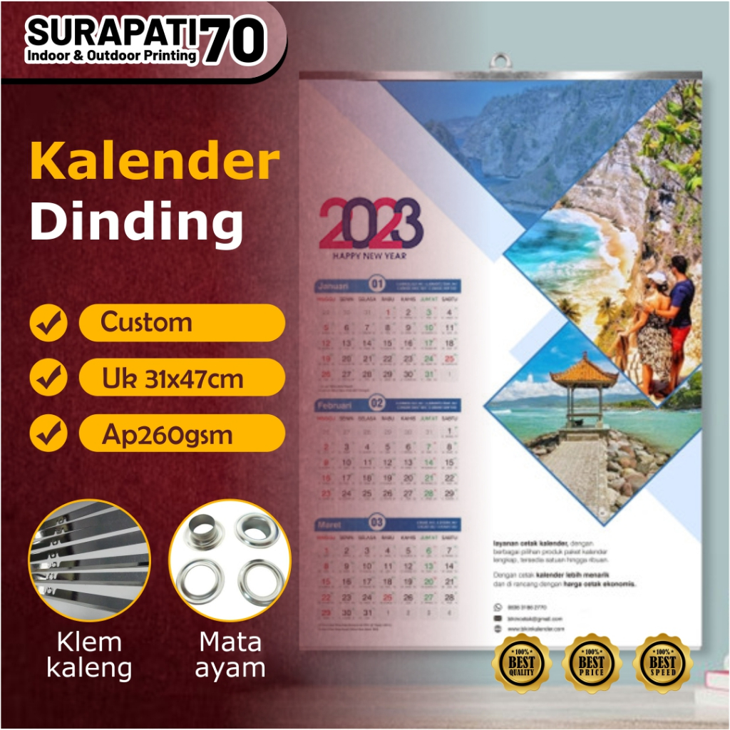 

Kalender dinding A3+ Custom | untuk partai,perusahaan,dll | bebas desain