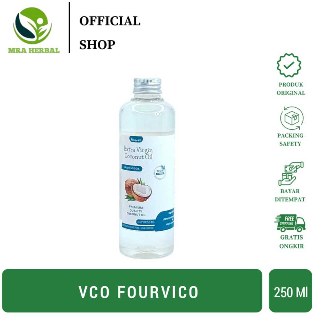

Minyak VCO Fourvico 250 Ml | Extra Virgin Coconut Oil Fourvico | VCO Minyak Kelapa Murni