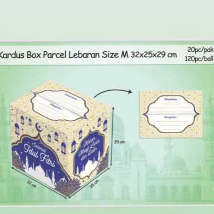 

Kardus Box Lebaran Tempat Sembako Parcel Idul Fitri ukuran M 32cmx25cmx29cm