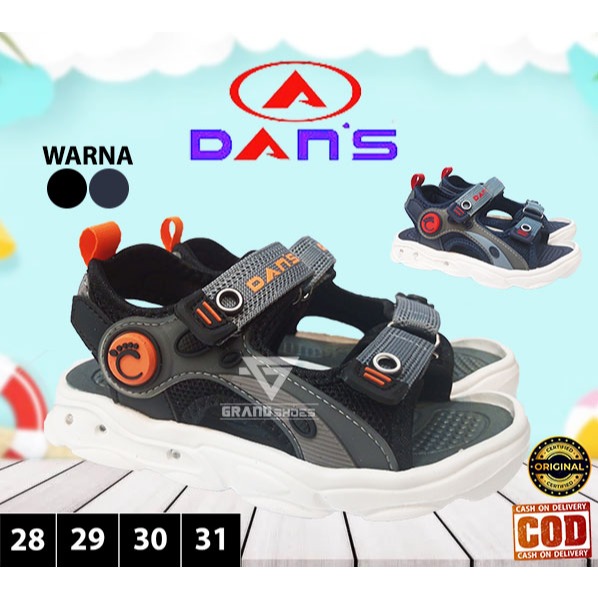 DANS sandal sendal tali gunung anak laki laki LED lampu nyala ringan kasual casual impor original