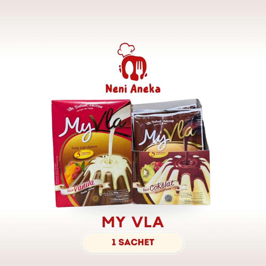 

MY-VLA Nutrijell Puding Vanila / Coklat - 1 Sachet 63 gr