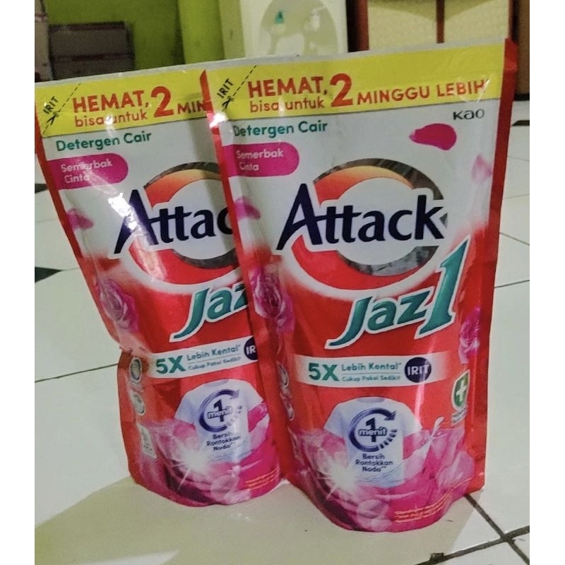 Attack Jaz l Detergen Cair Semerbak Cinta 700ml sabun cuci pakaian cair