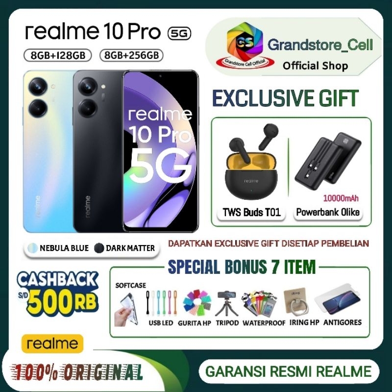 REALME 10 PRO 5G RAM 8/128GB | REALME10 PRO 5G RAM 8/256GB GARANSI RESMI REALME