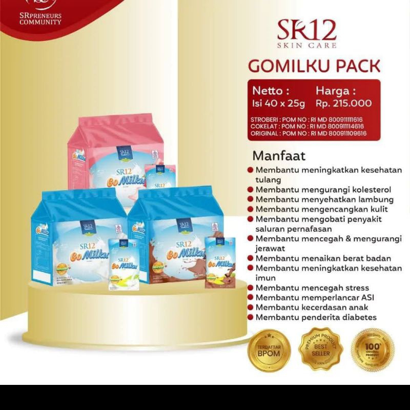 

Susu Milk Gomilku SR 12 Cocok Untuk Semua Usia