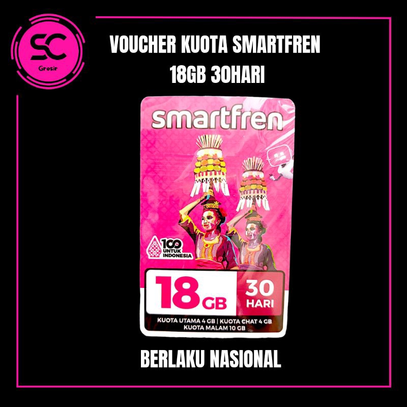 Voucher Kuota Smartfren 18GB=22GB 30HARI