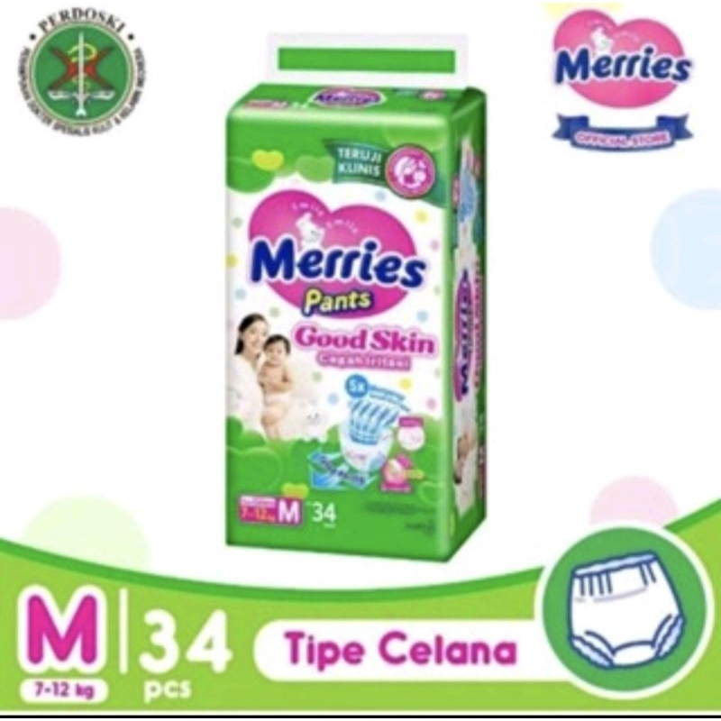 Merries Pants Good Skin M34 untuk 7-12kg