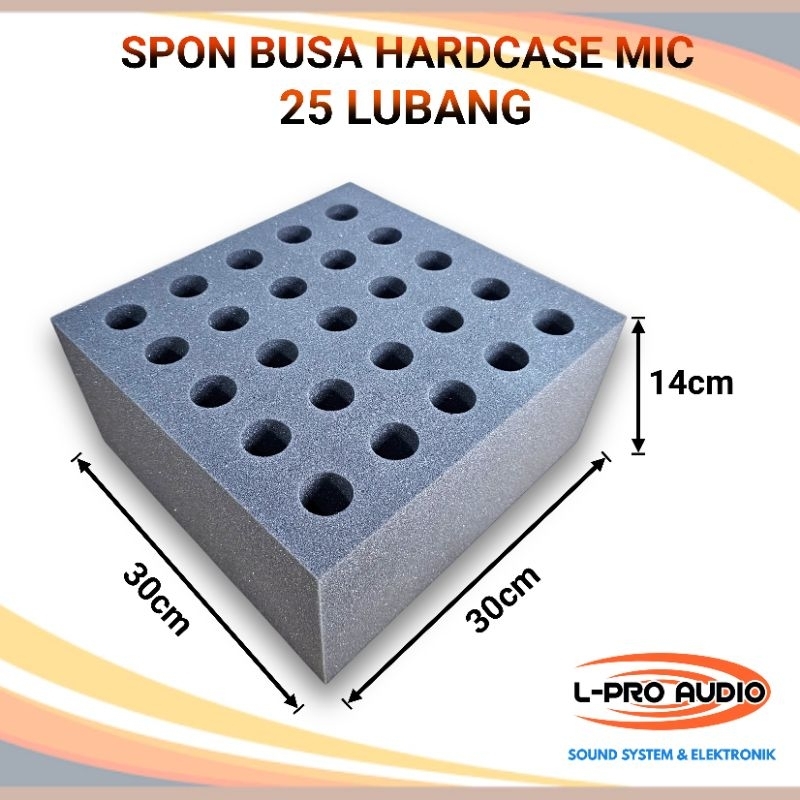 Spon busa mic lubang 20 dan 25 untuk hardcase