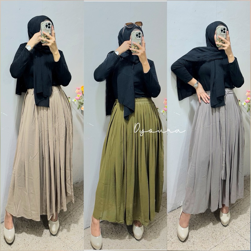 rok Dyoura ceruti premium / Rok panjang wanita model payung ciffon ceruti