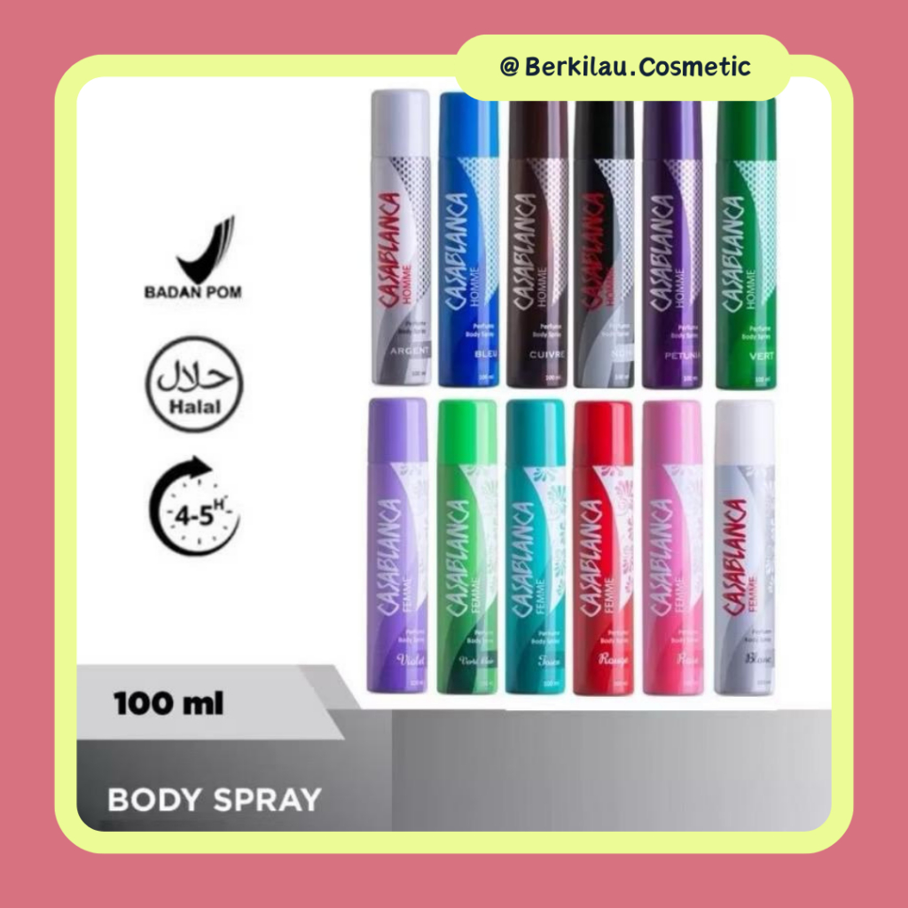 CASABLANCA Parfum Body Spray - 100 ML (Botol Kaleng)