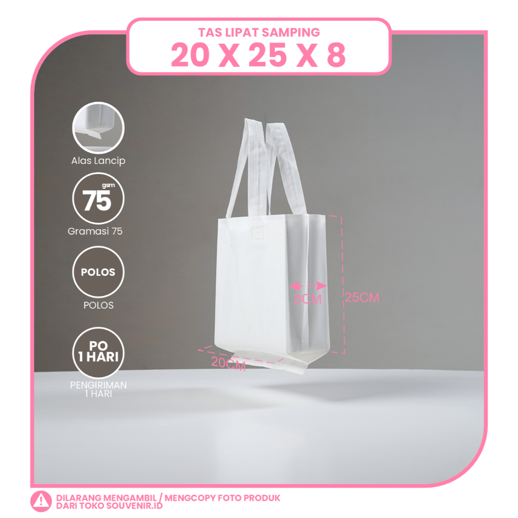 

BintanImpian.id-TAS SPUNBOND LIPAT SAMPING 25X35 (FREE COSTOM) RAMAH LINGKUNGAN TAHAN LAMA RAMAH LINGKUNGAN TAHAN LAMA