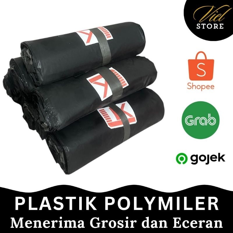 

Polymailer 17x30 HITAM Ekonomis PE, isi 100 lembar Kantong Packing Plastik Olshop Baju