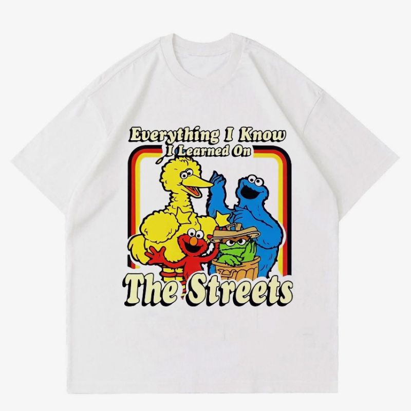 KAOS VINTAGE CARTOON SESAME STREET | T-SHIRT BAJU VINTAGE | KAOS BAJU SESAME STREET