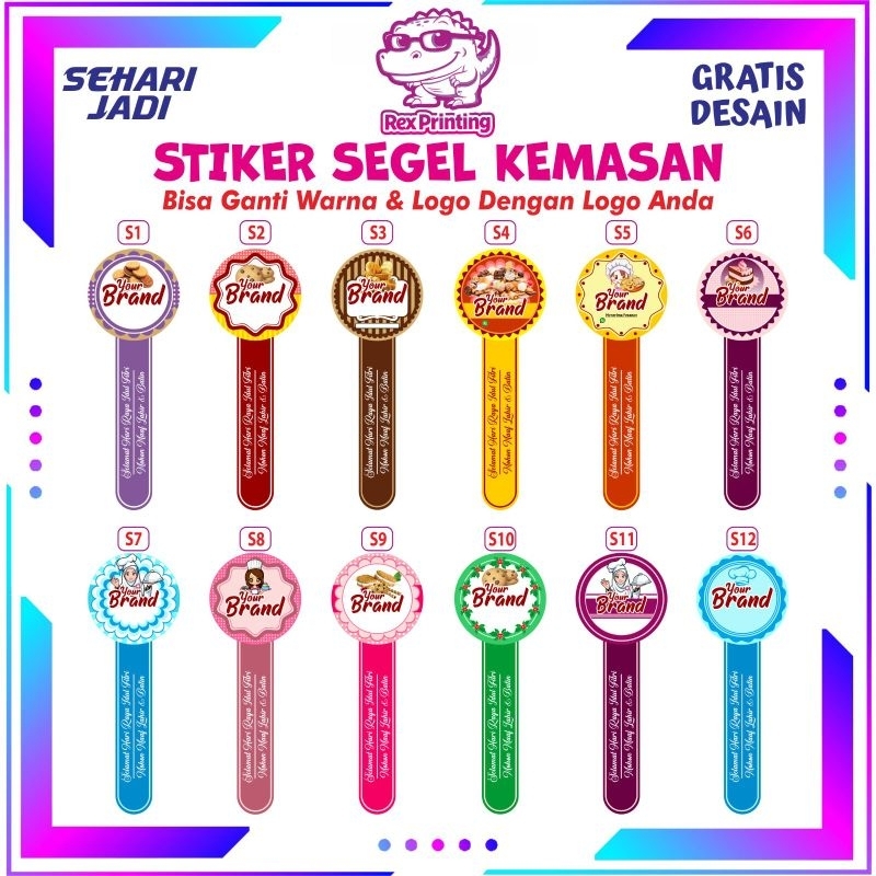 STIKER SEGEL / STIKER SEAL KUE KERING / STIKER MAKANAN / LABEL CUSTOM/
