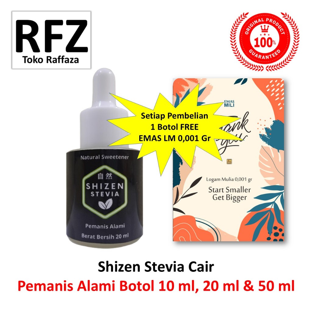 

Shizen Stevia Cair Pemanis Alami Natural Sweetener Botol