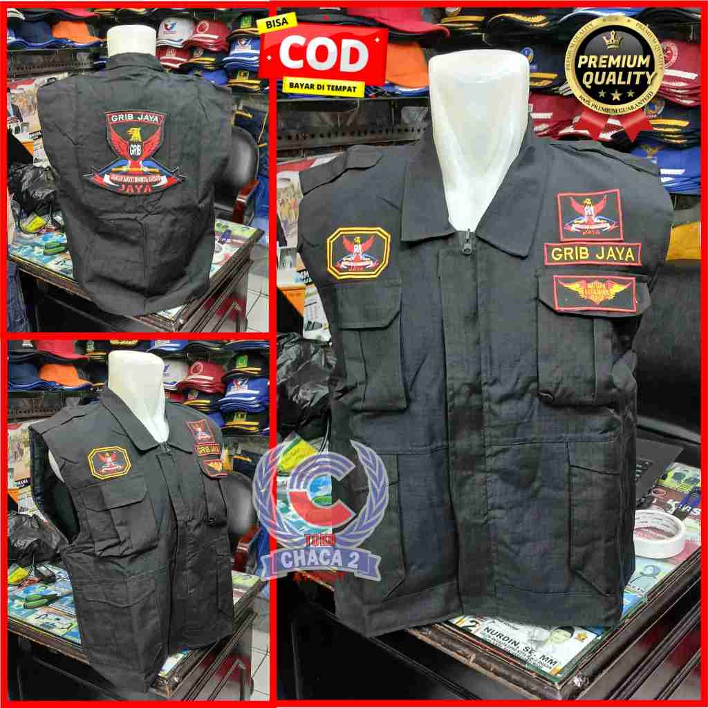 rompi ormas grib jaya warna hitam rompi grib jaya