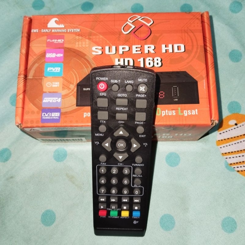 remote stb SUPER HD 168 remot pengganti set top box super hd 168