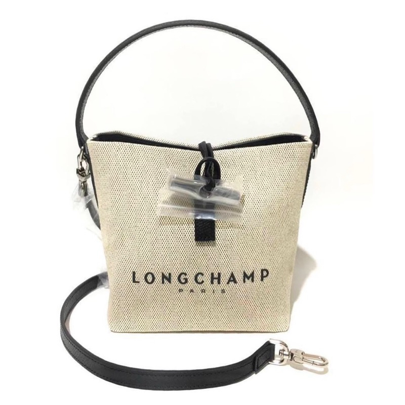 LC Roseau Small Canvas Bucket Bag Ecru