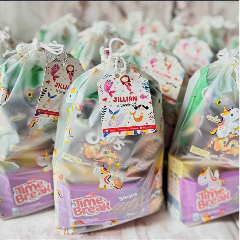 

( CARD NAME ) HAMPERS SNACK MURAH POUCH BINGKISAN ANAK ULTAH
