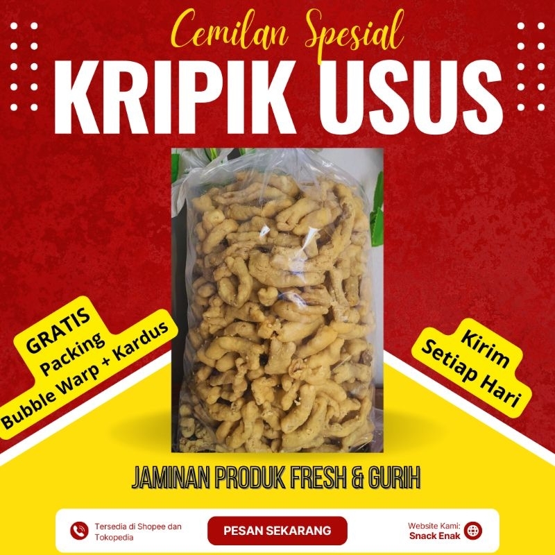 

Keripik Usus Ayam Crispy / Gurih 1 kg - Snack dan Makanan Halal Terjangkau Camilan Food