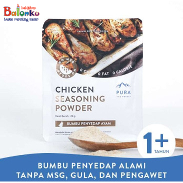 

PURA CHICKEN SEASONING POWDER BUMBU PENYEDAP NON MSG AYAM 20 GRAM