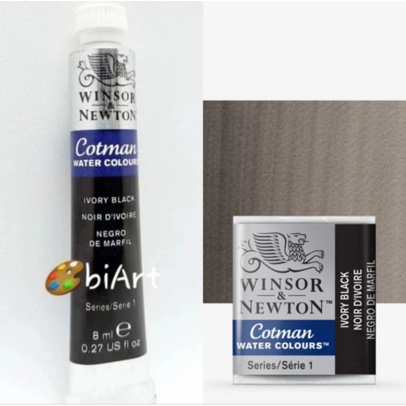 

Cat Air Cotman Water Colour Tube 8ml / Half Pan Ivory Black Winsor & Newton