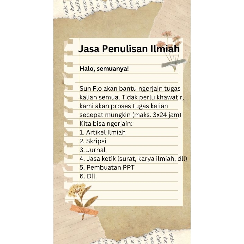 Jasa Penulisan Karya Ilmiah