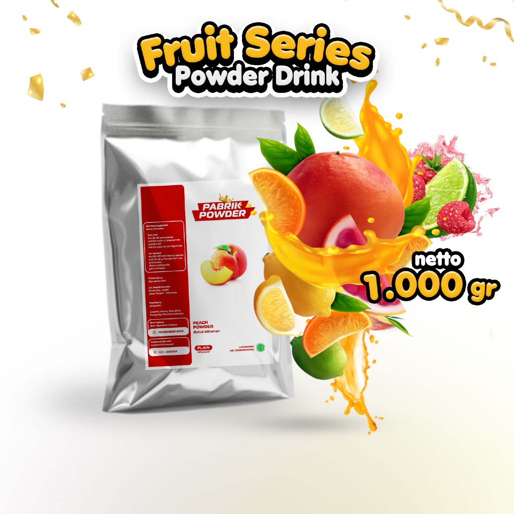 

Powder Aneka Rasa Buah 1 Kg , Fruit series Powder Drink, Bubuk Minuman