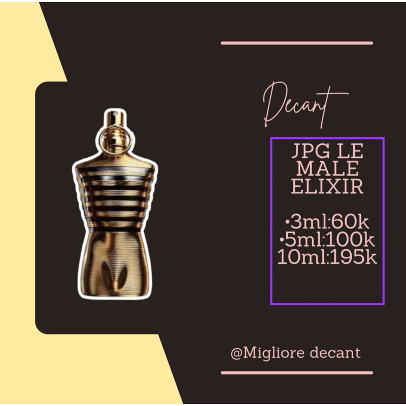 decant parfume JPG LE MALE ELIXIR