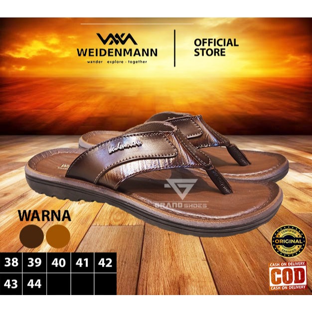Weidenmann weidenman JL Sandal jepit pria kulit  sol tebal  nyaman kuat distro casual ORIGINAL