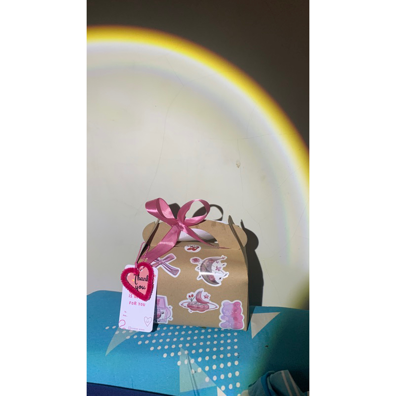 

gable box snack pink