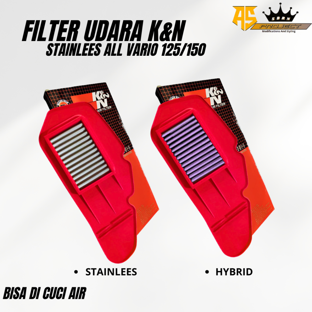 Filter Udara Stainless Vario 125 Vario 150 FILTER UDARA K&N STAINLES Air Filter Saringan Udara