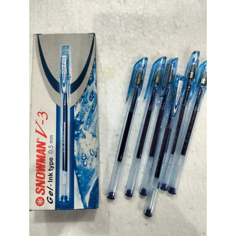 

PEN GEL V3 0,5 BIRU MERK SNOWMAN PEN GEL BIRU PEN GEL CANTIK PEN GEL MENARIK