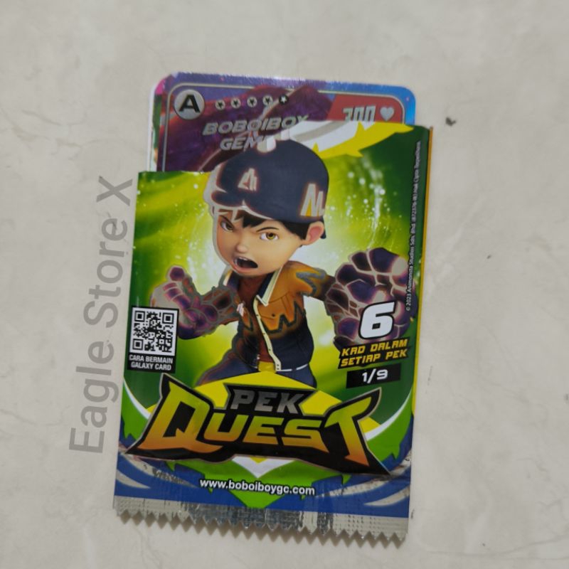 Monsta Boboiboy Galaxy Card Pek Quest , Mechabattle Card Pek Blast Loose ( BACA DESKRIPSI )