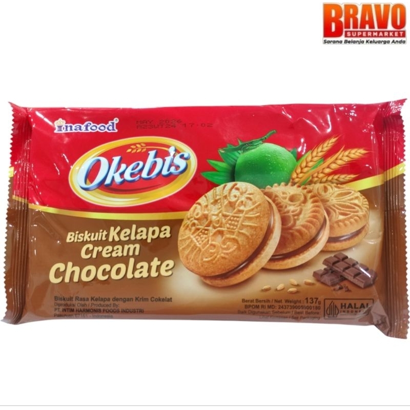 

Okebis Biskuit Kelapa Cream Chocolate 137gr Inafood