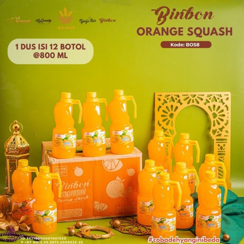 

Binbon orange squash 800 ml - Sirup rasa jeruk