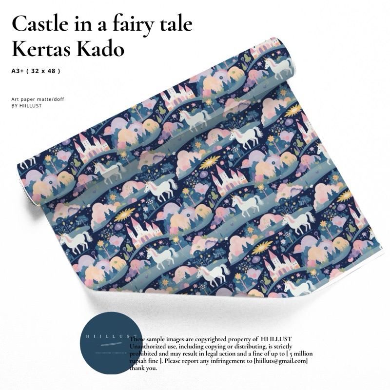 

H I I L L U S T || Castle in a fairy tale Kertas Kado ( H062 )