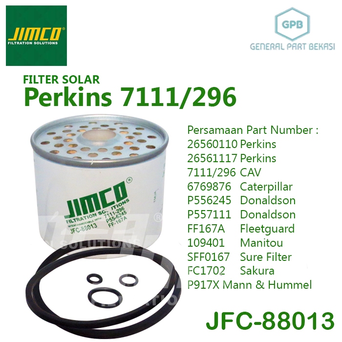Filter Solar Perkins 7111 / 296 CAV 26560110 26561117 FC-1702 Jimco JFC-88013 JFC88013