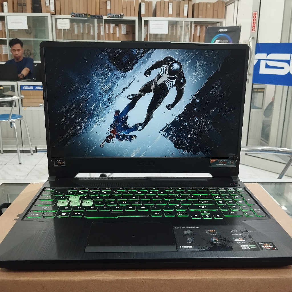 Laptop Gaming Asus TUF A15 Ryzen 7 RAM 16GB SSD 512GB HDD 1TB GTX 1660Ti 6GB GDDR6 Mulus