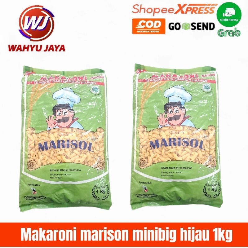 

makaroni marisol minibig hijau 1kg