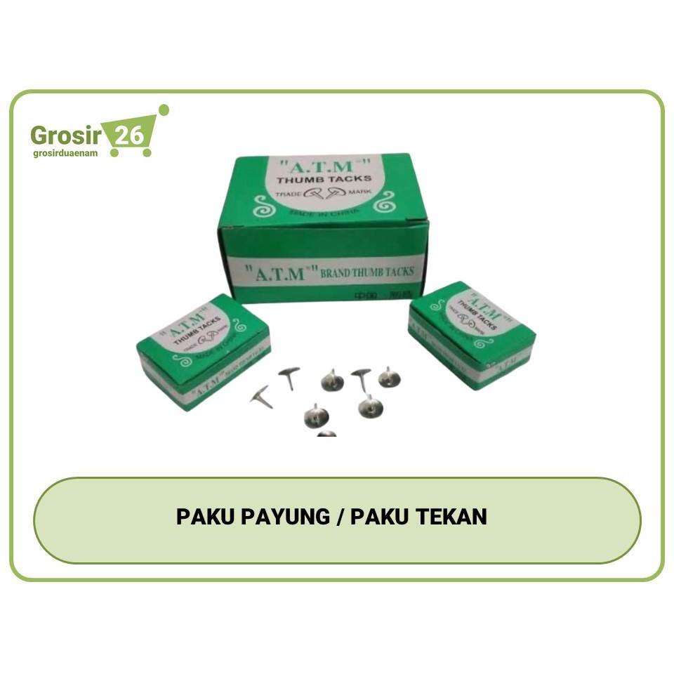 

(1 box) paku payung tekan / thumb tacks